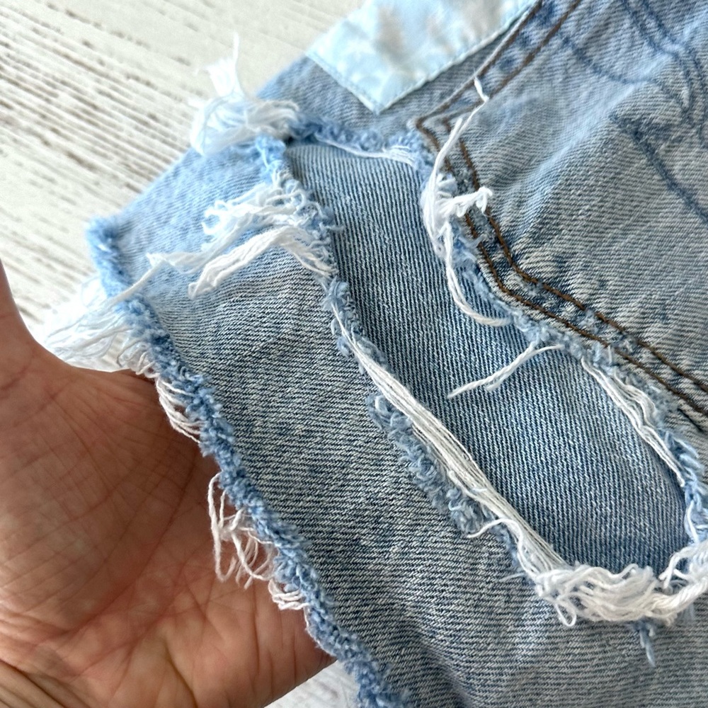 American Eagle Rainbow Patchwork Distressed Highe… - image 7